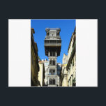 Santa Justa Lift，リスボン，ポルトガル シーズンポストカード<br><div class="desc">Modelo水平do cartan</div>
