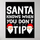 Santa Knows When You Don't Tip Server Squad Santa  ポスター (正面)