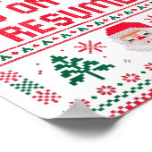 Santa Knows You Lied On Your Resume Funny Office C ポスター (角)