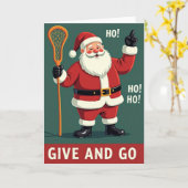 Santa Lacrosse Give And Go カード (黄色い花)