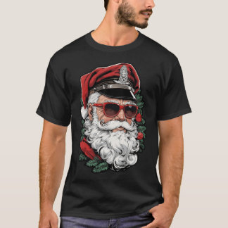 Santa Leather Daddyom of Finlandribute Gay Christm Tシャツ