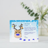 Santa Letter, Christmas List, Postcard For kids シーズンポストカード (スタンド正面)