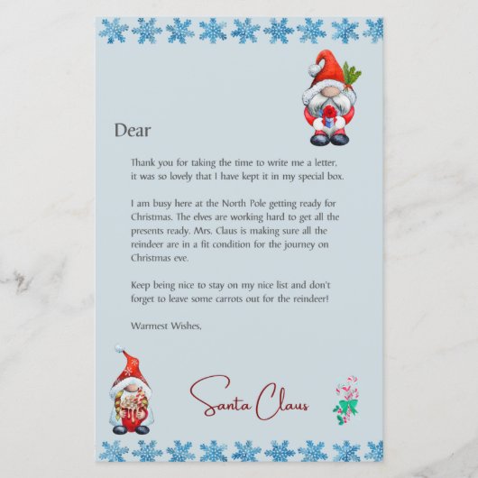 Santa Letter Customizable Christmas Letter (正面)