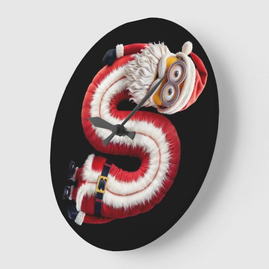 Santa letter S ラージ壁時計 (傾斜)