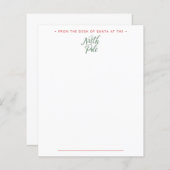 Santa Letterheadからの手紙の机から (正面/裏面)