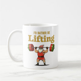 Santa Lifting Weights コーヒーマグカップ