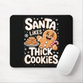 Santa Likes Thick Cookies Funny Adult Humor Ginger マウスパッド (マウス)