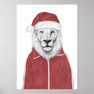 Santa lion ポスター