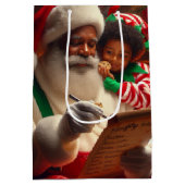 Santa List ミディアムペーパーバッグ (裏面)