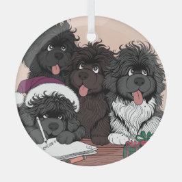 Santa List、2回確認 ガラスオーナメント