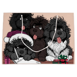 Santa List、2回確認 ラージペーパーバッグ