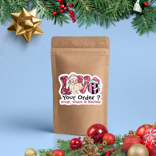 Santa Love Your Order Snap共有&レビュー シール