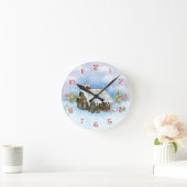 Santa Loves Cookieのクリスマス ラウンド壁時計 (ホーム)