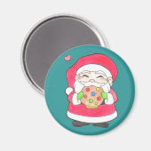 Santa Loves Cookieマグネット マグネット (正面/裏面)