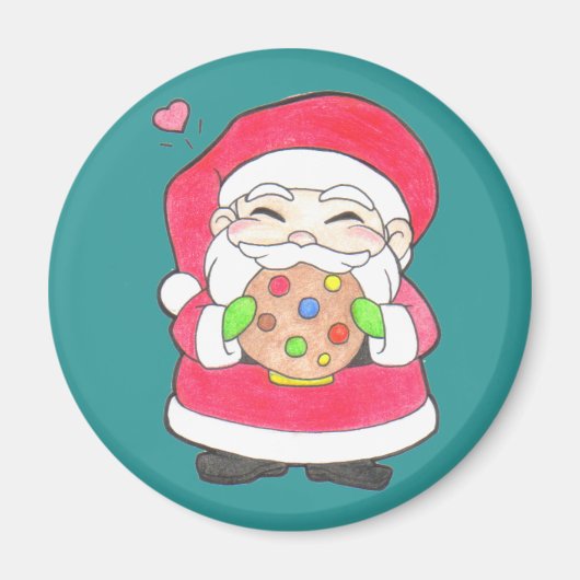 Santa Loves Cookieマグネット マグネット (正面)