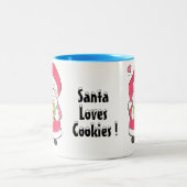 Santa Loves Cookies Mug ツートーンマグカップ (中央)