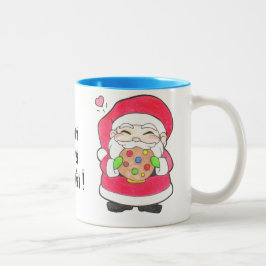 Santa Loves Cookies Mug ツートーンマグカップ
