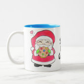 Santa Loves Cookies Mug ツートーンマグカップ (左)