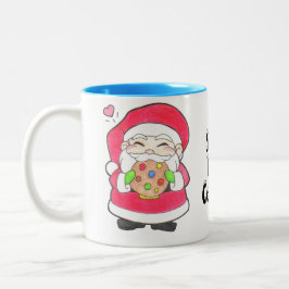 Santa Loves Cookies Mug ツートーンマグカップ