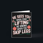Santa Loves Leg Day Christmasフィットネス – ユニアダルト カード<br><div class="desc">Santa Loves Leg Day Christmasフィットネス – ユニアダルト</div>