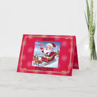 Santa Loves You Christmas サンキューカード