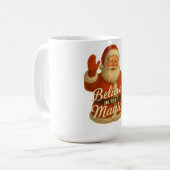 SANTA MAGIC-魔法を信じてTシャツ コーヒーマグカップ (正面左)