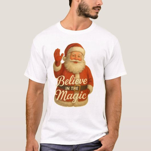 SANTA MAGIC-BELIEVE IN MAGIC T-Shirt Tシャツ (正面)