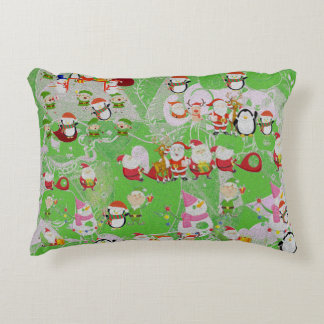 Santa Magical Green New Year アクセントクッション