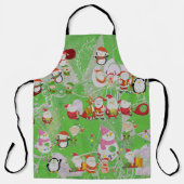 Santa Magical Green New Year エプロン (正面)