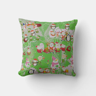 Santa Magical Green New Year クッション