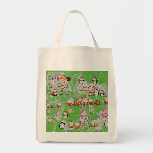 Santa Magical Green New Year  トートバッグ (正面)