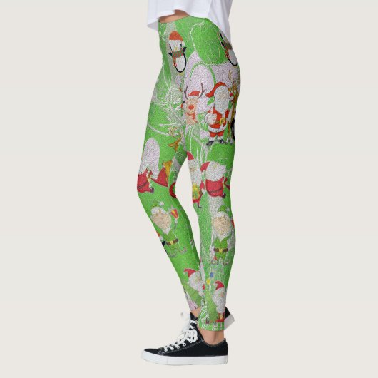 Santa Magical Green New Year  レギンス (左)