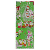 Santa Magical Green New Year ワインギフトバッグ (裏面)