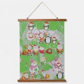 Santa Magical Green New Year  吊り下げ型タペストリー (正面2)
