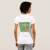 Santa Magical Green New Year  Tシャツ (裏面フル)