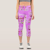 Santa Magical Pink New Year  カプリレギンス (正面)