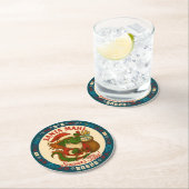 Santa Mahj Festive Round Paper Coasters ラウンドペーパーコースター (インサイチュ)