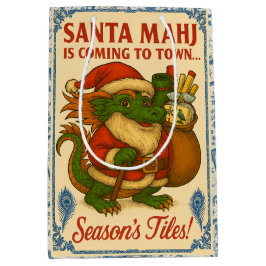 Santa Mahj Gift Bag ミディアムペーパーバッグ