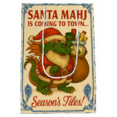Santa Mahj Gift Bag  ミディアムペーパーバッグ (裏面)