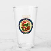 Santa Mahj Knows Your List! Pint Glass タンブラーグラス (正面)