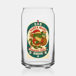 Santa Mahj Pint Glass - Cheers! ガラス缶