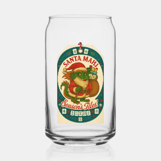 Santa Mahj Pint Glass - Cheers! ガラス缶