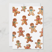 Santa Making Gingerbread Baking Spirits Bright シーズンカード (裏面)