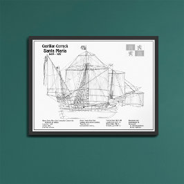 Santa Maria – 船舶設計図プランBD フォトプリント