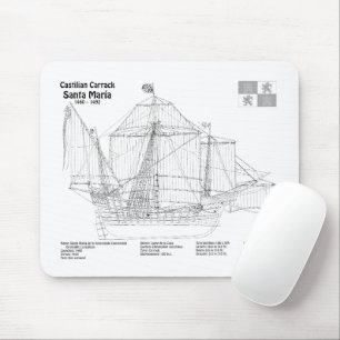 Santa Maria – 船舶設計図プランBD マウスパッド
