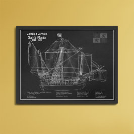 Santa Maria – 船舶設計図プランPBD フォトプリント