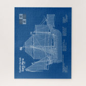Santa Maria - Ship Blueprint Plans ABD ジグソーパズル (縦)
