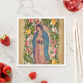 Santa Maria, Virgen de Guadalupe Mother Mary Roses スタンダードランチョンナプキン (インサイチュ)