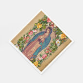 Santa Maria, Virgen de Guadalupe Mother Mary Roses スタンダードランチョンナプキン (角)