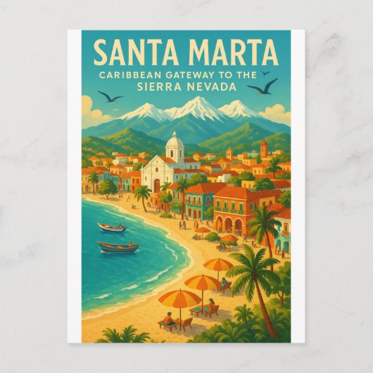 SANTA MARTA — カリブ海からシエラネバダへの入り口 ポストカード (正面)